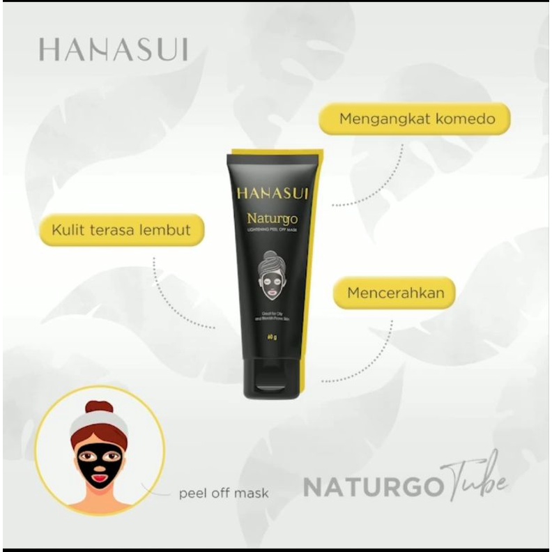 Jual Hanasui Naturgo Lightening Peel Off Mask Tube | Shopee Indonesia