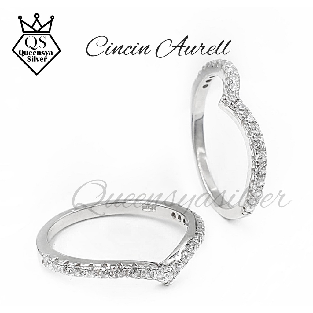 Cincin Aurel / Cincin Perak Asli / Cincin Perak Wanita QUEENSYA Silver