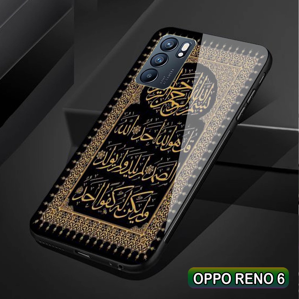 Softcase Glass Kaca OPPO RENO 6 (4G/5G) - Casing HP OPPO RENO 6 (4G/5G) [ S14 ].