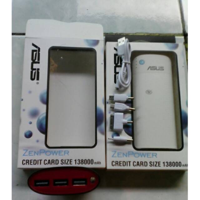 powerbank asus zenpower model besar 3 slot usb colokan banyak 138000 mah