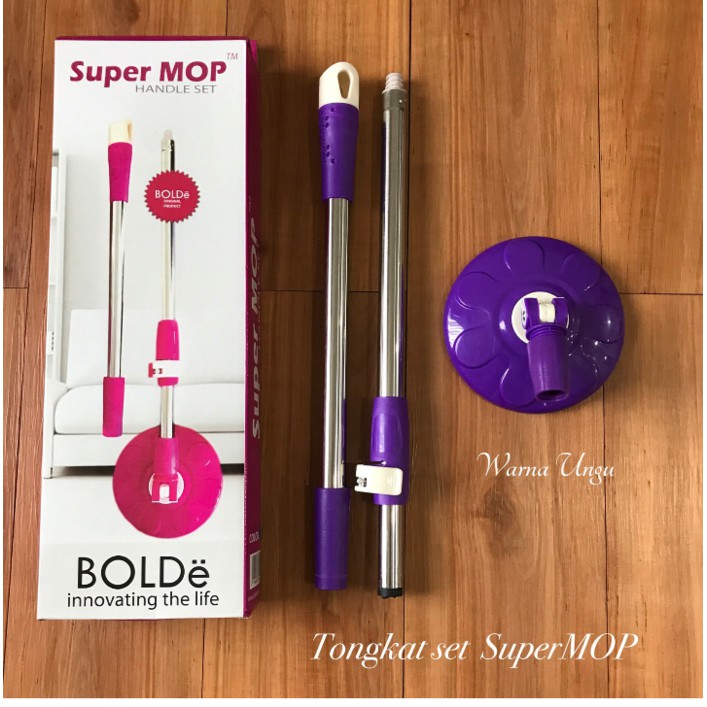 SUPERMOP HANDLE SET BOLDE ORIGINAL GAGANG KEPALA MOP SUPER MOP BOLDE MURAH 1.050gr