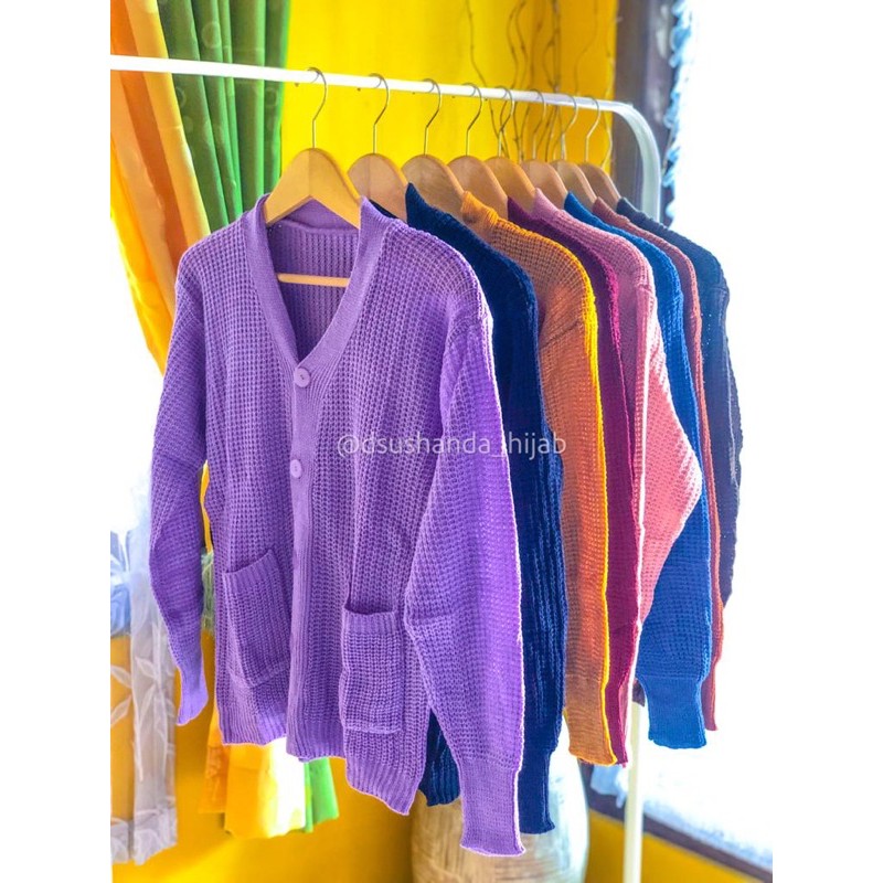 Outer rajut premium kancing