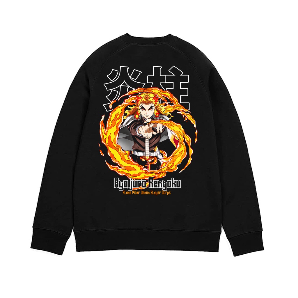 Crewneck Anime Demon Slayer Kimetsu No Yaiba Hashira Kyojuro Rengoku