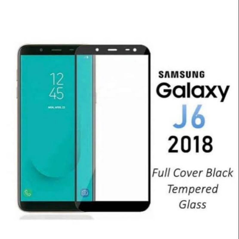 Tempered Glass Samsung J4 2018/J4+/J6/J6+/J7 Prime/J8 2018 Full Black Cover