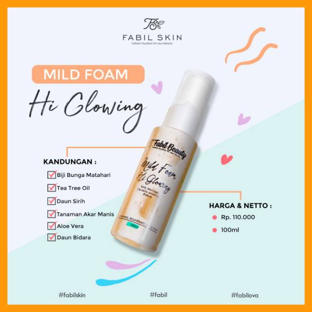 Mild foam glowing Sabun cuci muka pembersih cleanser centella asiatica bidara sensitif busa lembut