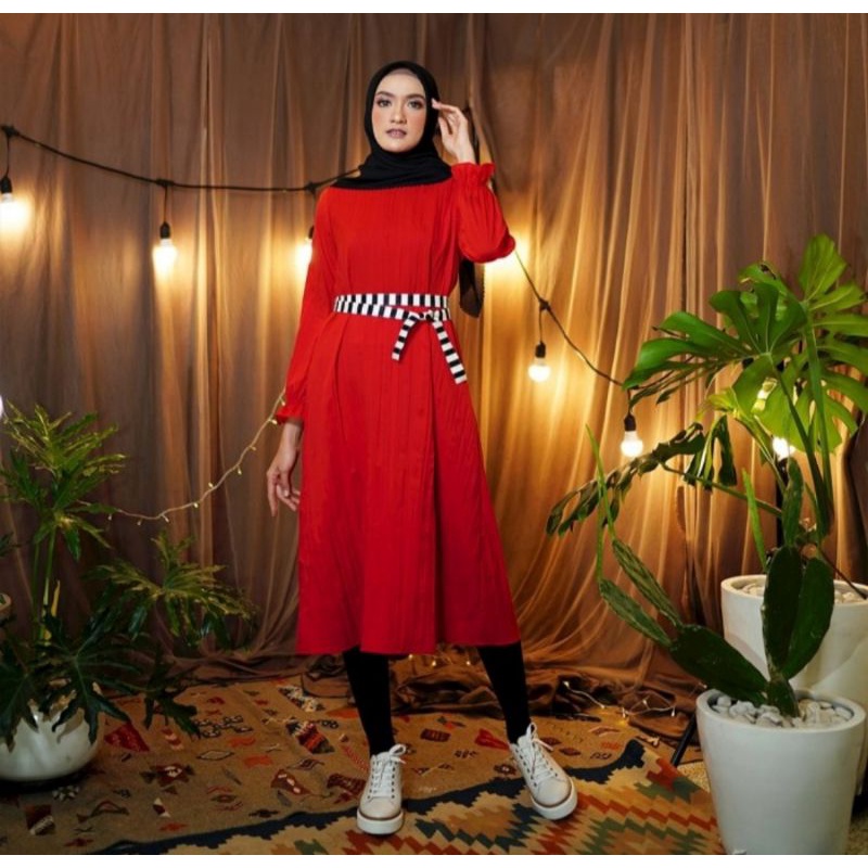 tunik  midi dress monel size SM