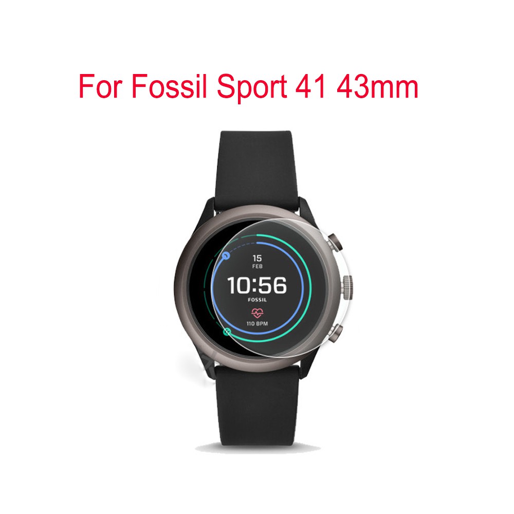 Pelindung Layar Tempered Glass Hd 41mm 43mm Anti Gores Untuk Smartwatch Fossil Sport 43mm