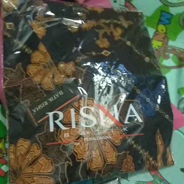 Risna Batik Krb Kawung Merah Kemeja Batik Pria Lengan Panjang Regular Fit M L Xl