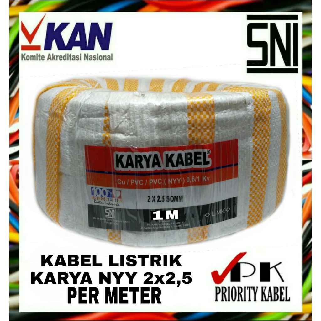 Kabel KARYA NYY 2x2,5 2x2.5 (Per Meter)