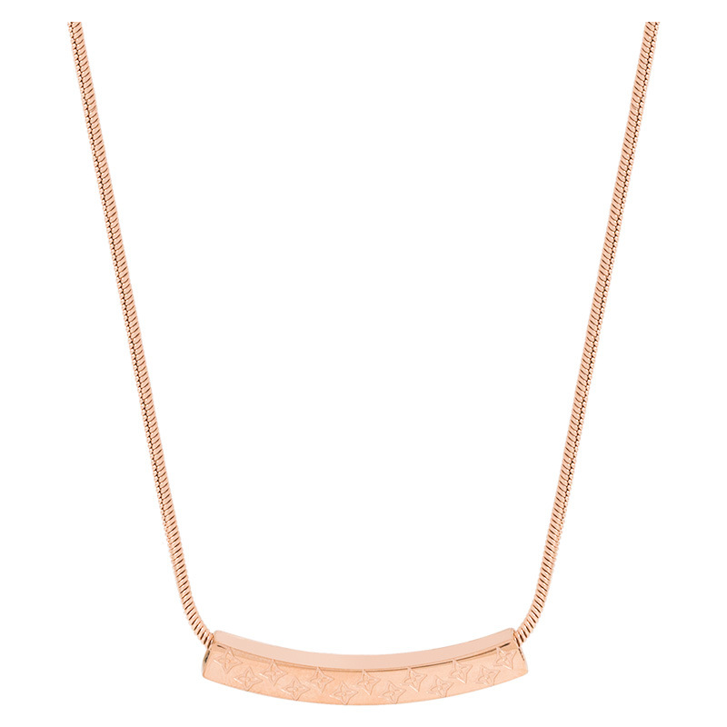 Kalung Klavikula Wanita Emas 18K titanium steel Gaya Hip-hop