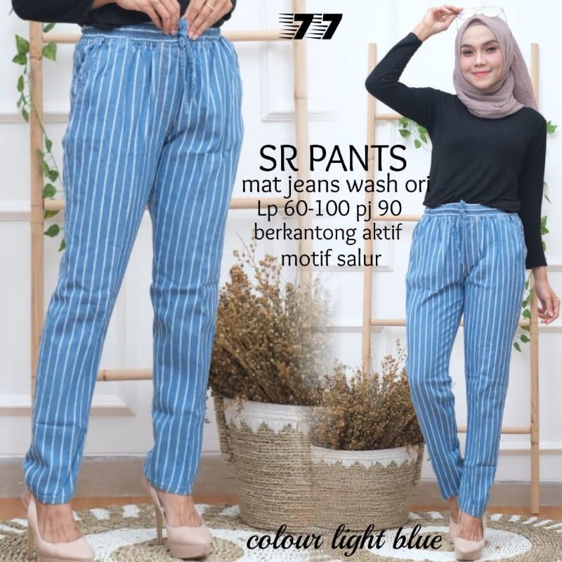 SR PANTS MOTIF SALUR JEANS