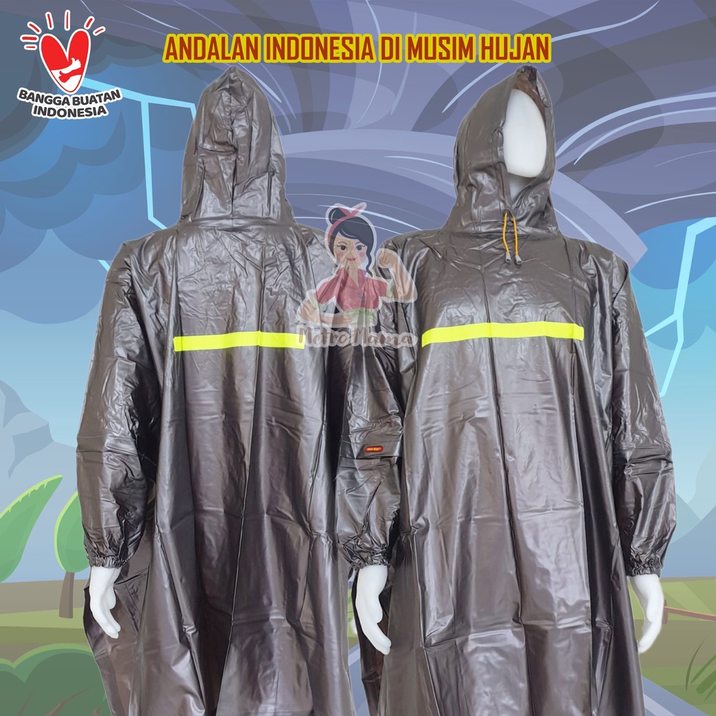 Jas Hujan Poncho BIG TOP M lengan TIGER HEAD 68209 ORI Mantel Tebal Murah mood