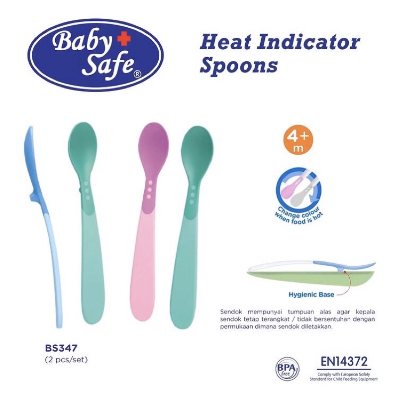 Babysafe heat indicator spoon