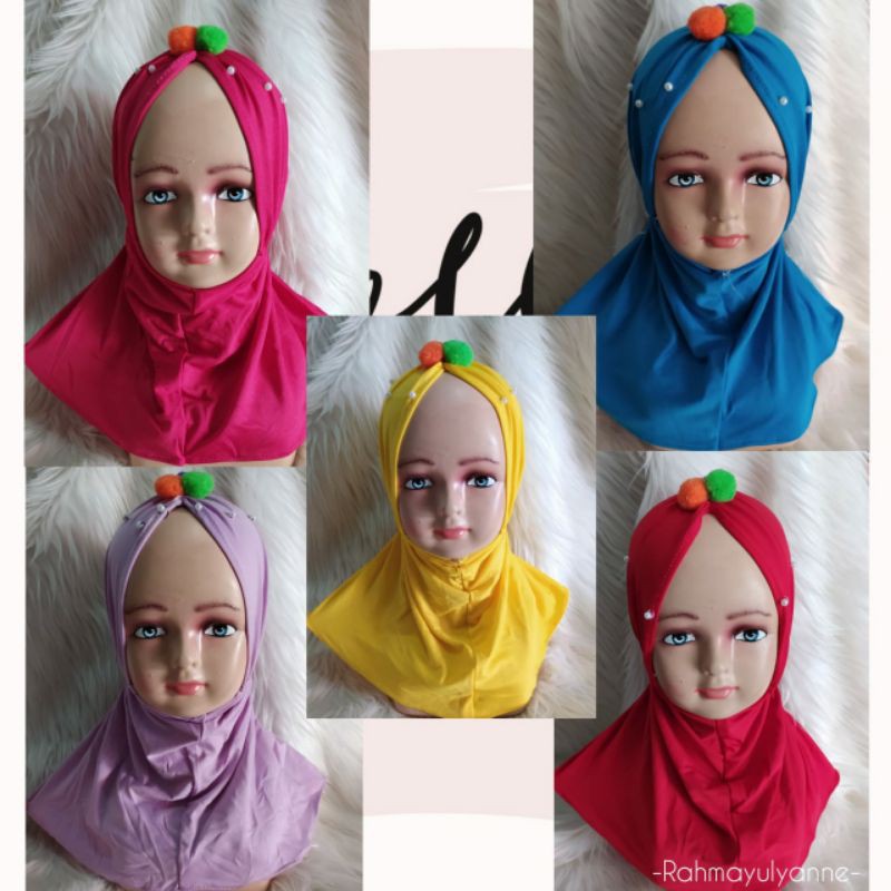 HIJAB ANAK LUCU BAHAN ADEM REAL PICT BISA COD