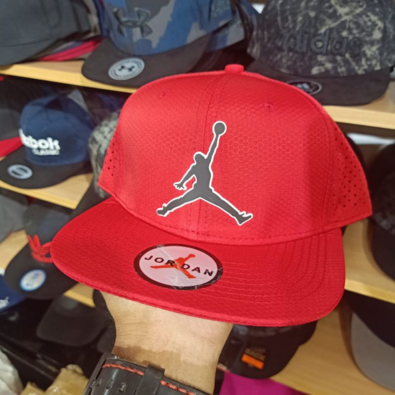 topi jordan red snapback topi premium impor