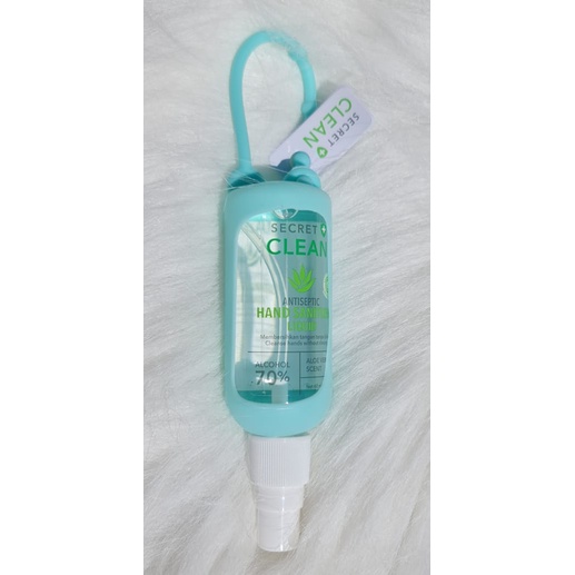 Secret Clean Hand Sanitizer Liquid 60 ml (spray) plus Gantungan Silicone