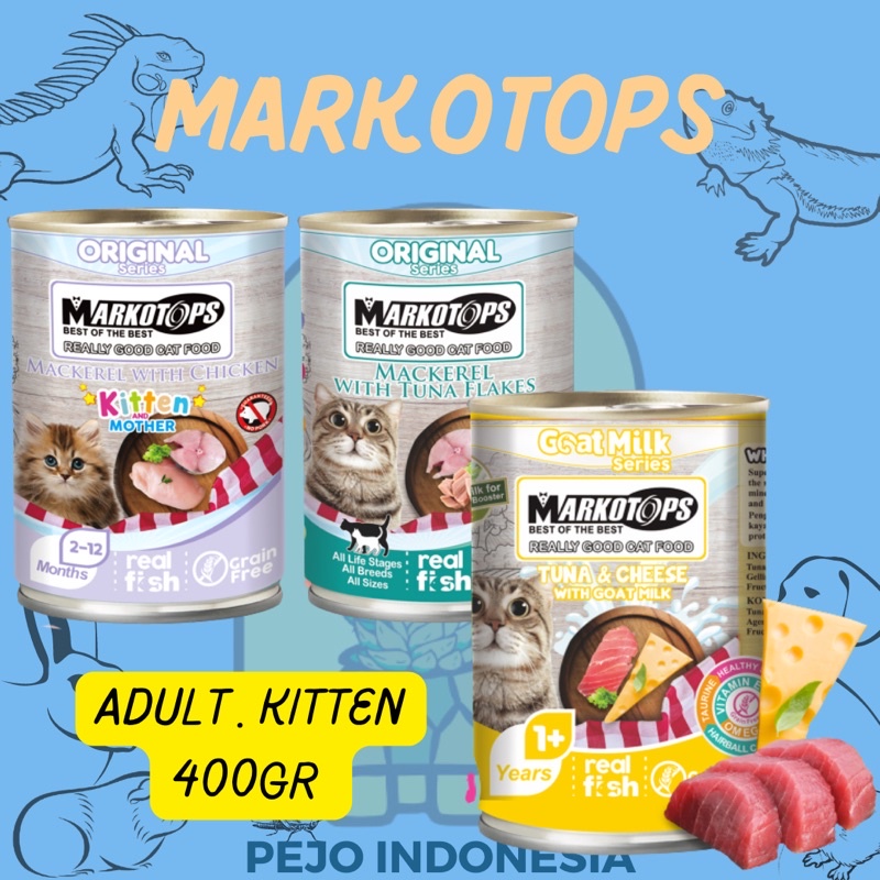 Markotops Kaleng Makanan Basah Kucing Kitten Kaleng 400gr