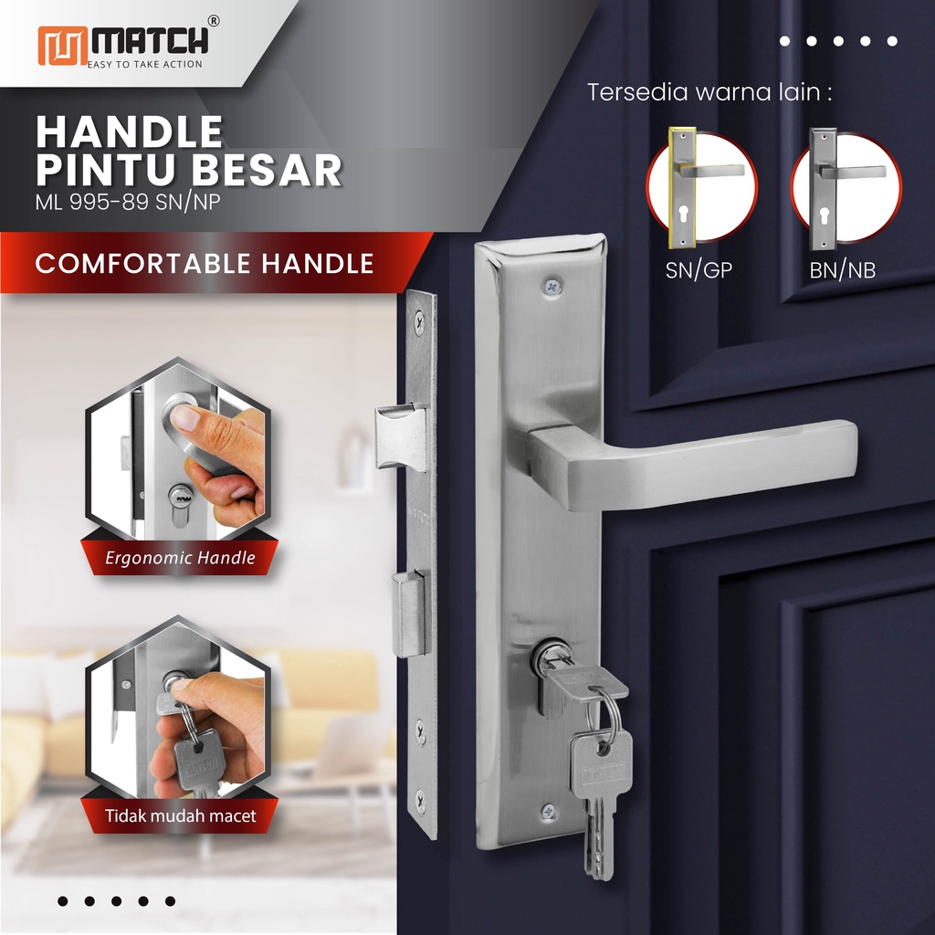 Gagang pintu handle kunci rumah besar Match | 550