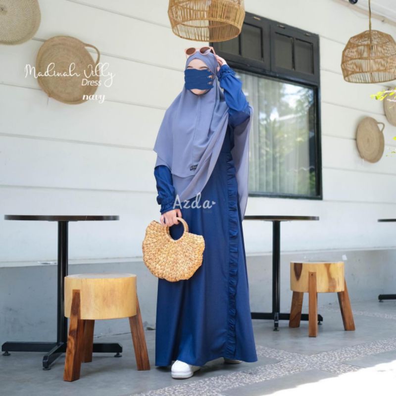 VILLY GAMIS DAILY KATUN MADINAH POLOS PREMIUM ORI AZDA (BISA COD)