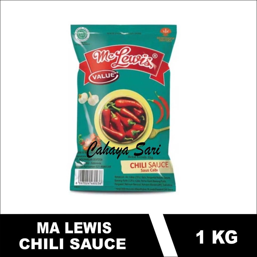 

MC LEWIS CHILI SAUCE 1KG - SAUS SAMBAL 1KG