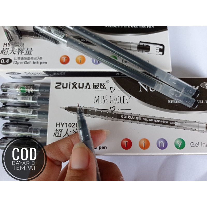 

(12 pcs) Pulpen Gel Zuixua 0,4 mm Tinta Hitam Murah/ Pen Gel Berkualitas Murah / Bolpoint gel