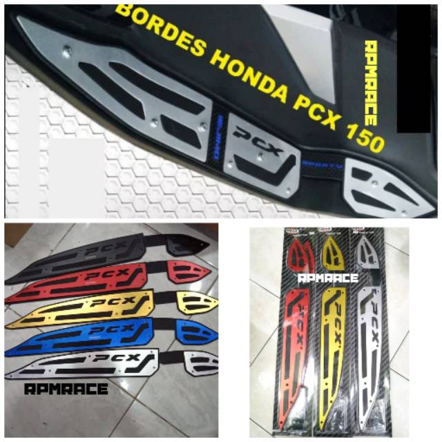 Pijakan Bordes Honda Pcx 150 Lokal Cnc Plat Bordes Honda Pcx 150 Lokal Stenlis