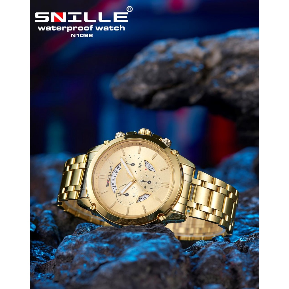 JAM TANGAN PRIA SNILLE ORIGINAL ANTI AIR RANTAI FASHION