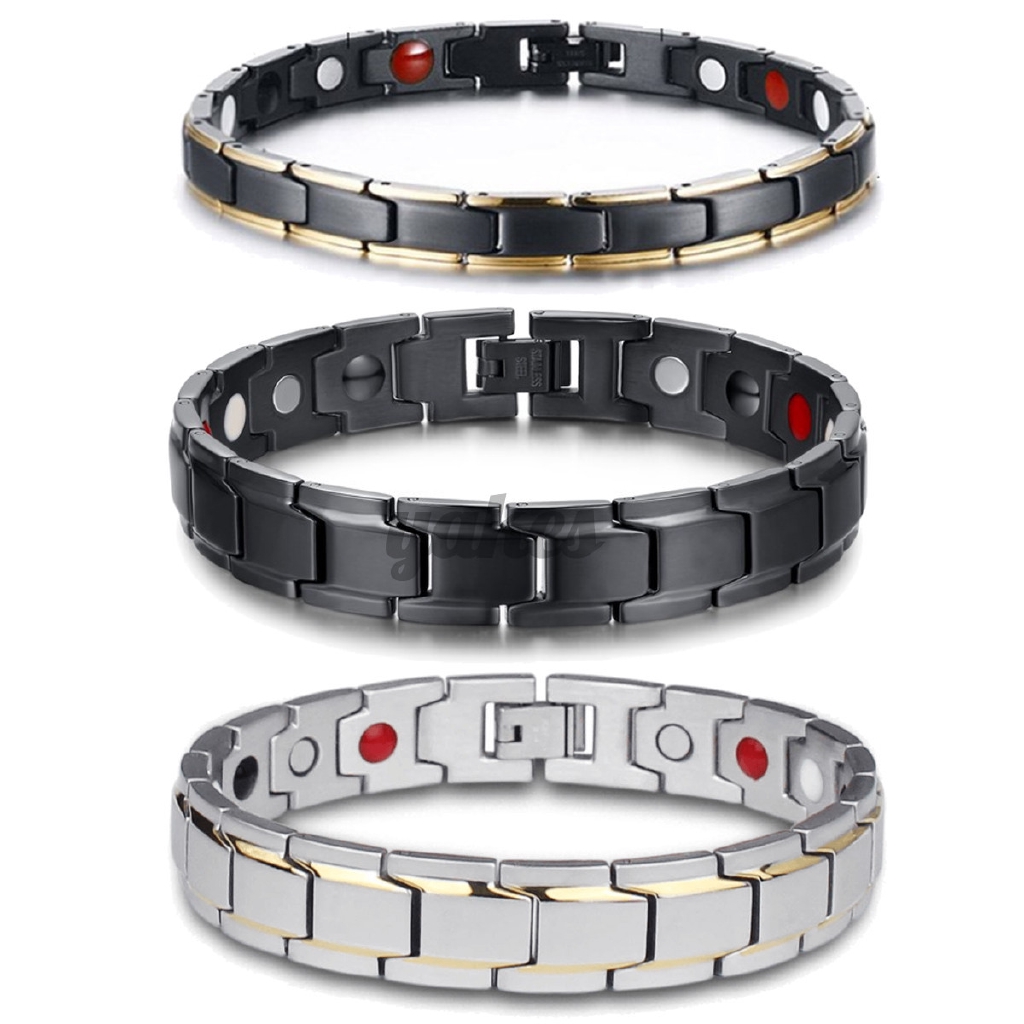 Therapeutic Energy Healing Bracelet Stainless Steel Magnetic Therapy Bracelet
