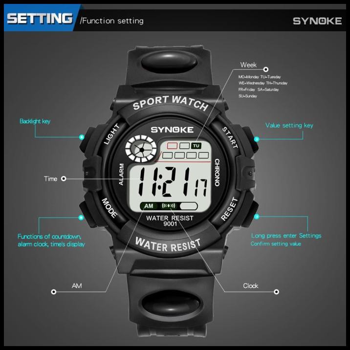 Jam Tangan Digital Anak Pria Cowok Cewek Synoke Vs Skmei Casio