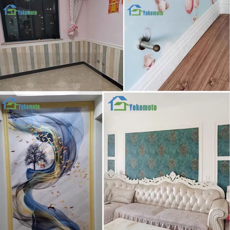 High Quality 3D Stiker Dinding Wall Border Sticker Dinding Wallpaper sticker dinding Garis Potong Dinding Garis Pinggiran Perbatasan dinding pinggir Wall Trim Line Skirting Border Stiker Dinding-7