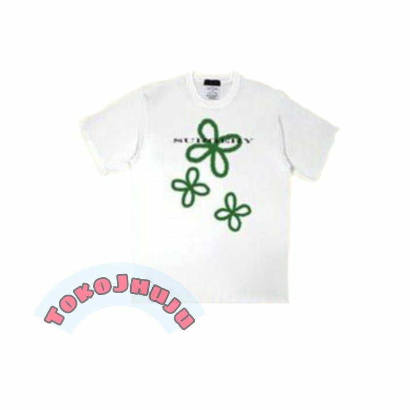 Baju Kaos Treasure Hyunsuk Green Clover Print DTF