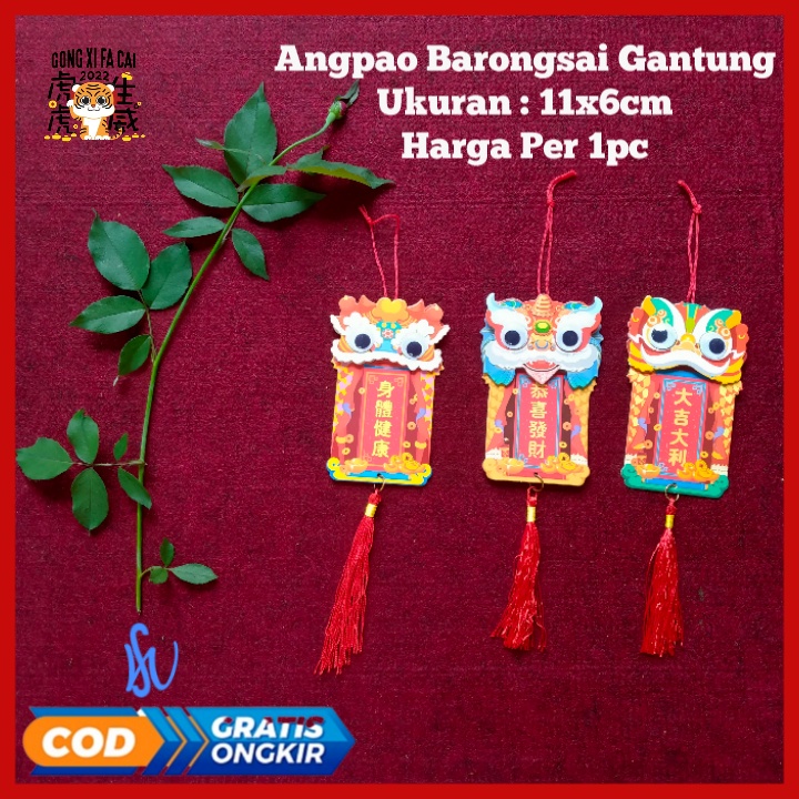 

Angpao Gantung Barongsai Hiasan Dekorasi Pohon Meihwa Imlek Hoki Murah