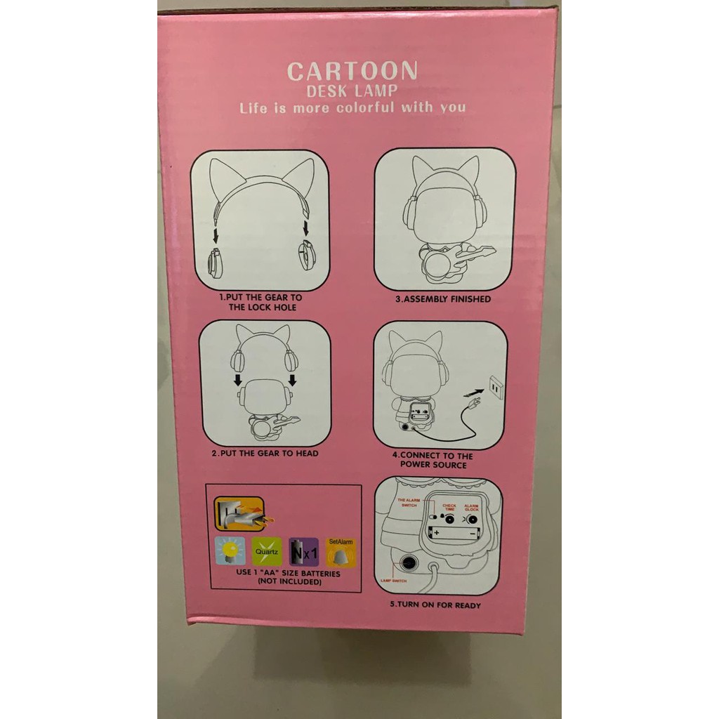 Lampu Tidur Cartoon Desk Lamp Night Light Dan Weker Karakter
