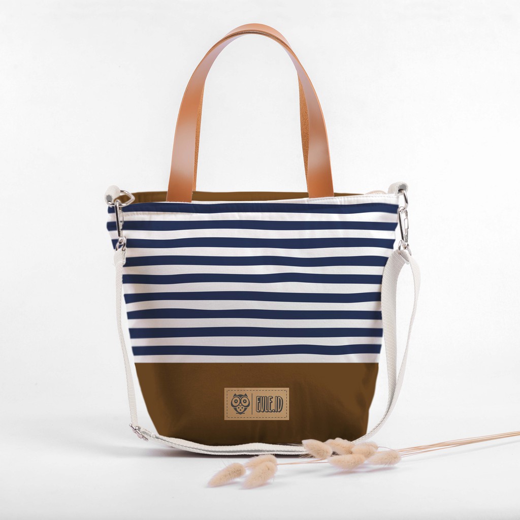 Sling Bag Kanvas Stripe Navy