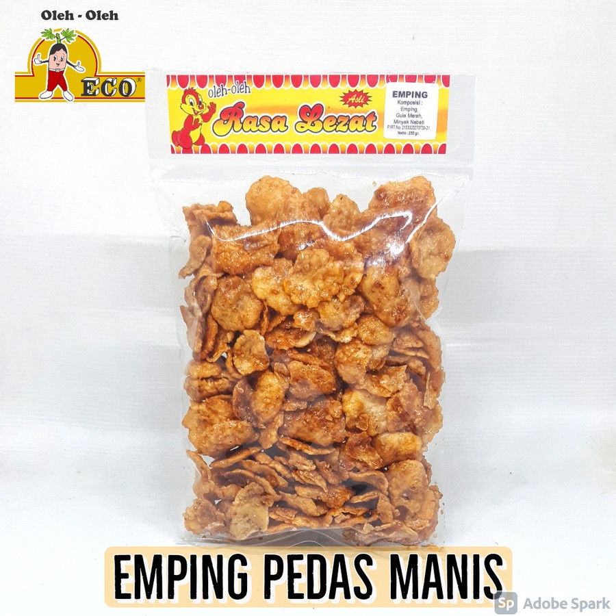 

Emping pedas manis asli Rasa Lezat