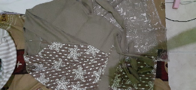 Tey-17 Batik Wanita Asj Sa Hrb026 Kenongo Kemeja Tosca Pendek