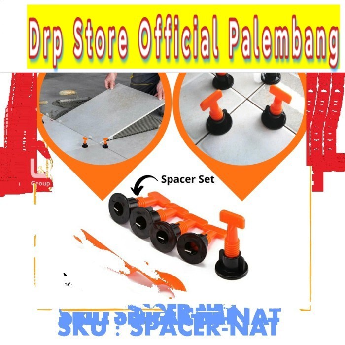 2pcs Spacer Nat Keramik Reuseable - Perata Pengatur Jarak Granit T-Needle perata keramik