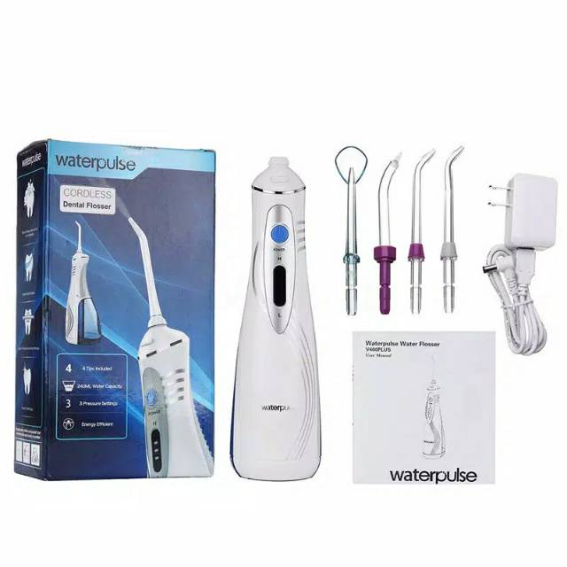WATERPULSE WATER JET PICK FLOSSER TEETH TOOTH V400 / WATERPULSE DENTAL FLOSSER  PEMBERSIH GIGI V 400 plus