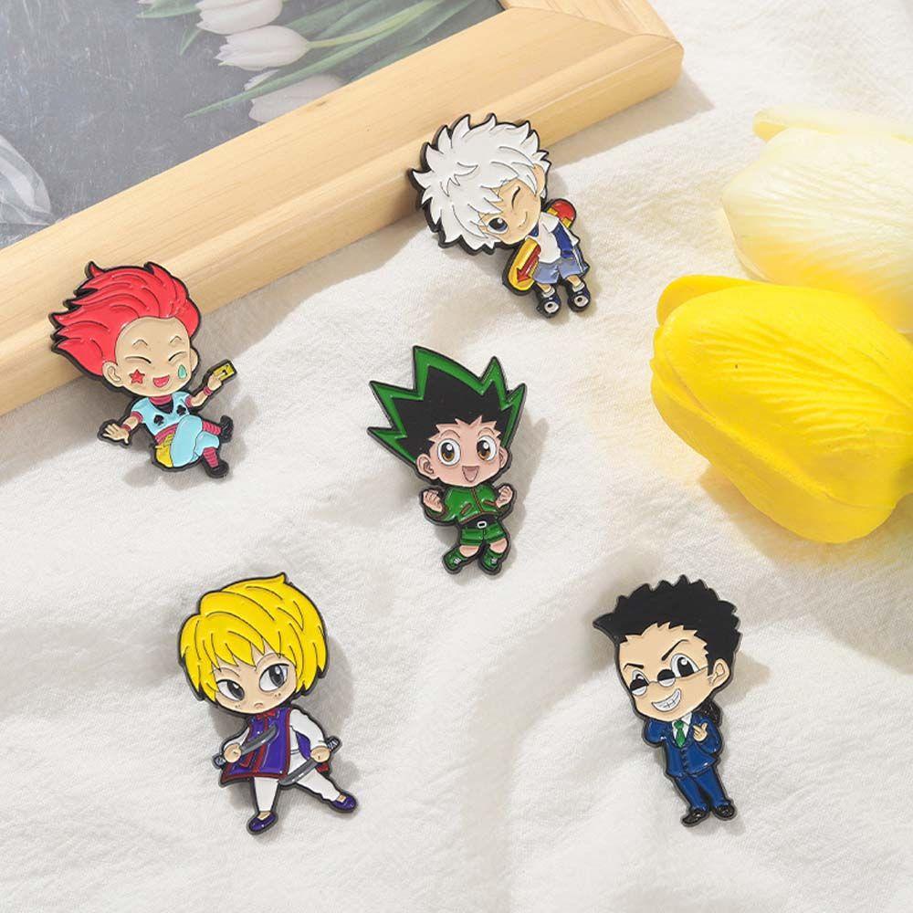 [Elegan] Anime HUNTERxHUNTER Karakter Klasik Lucu Mantel Perhiasan Aksesoris GON Kurapika Lencana Pin Killua Enamel Pin