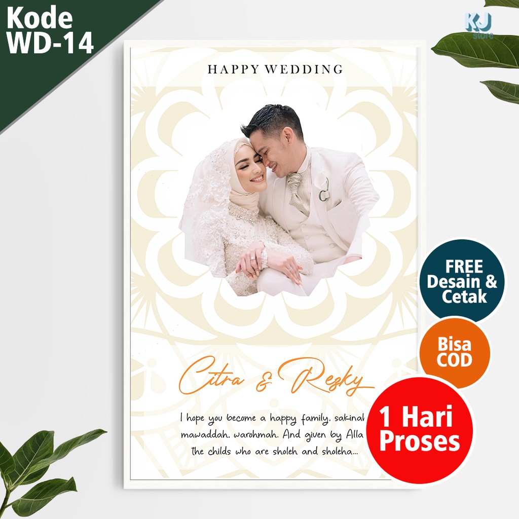 Souvenir Pernikahan Murah untuk Teman yg Nikahan Kado Anniversary Foto Custom Kayu Frame Pigura Unik