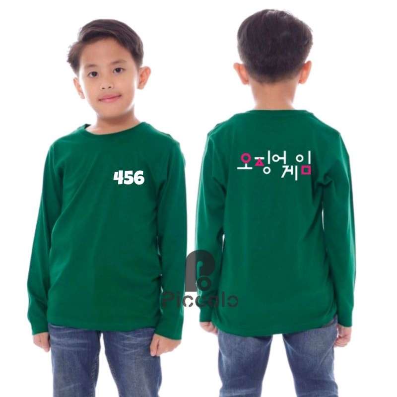 Baju kaos anak anak Squid Game Uniform 722 Bisa Request Nomor