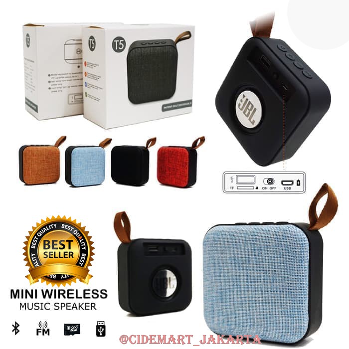 [BISA COD] SPEAKER BLUETOOTH JBL T5 / SPEAKER PORTABLE SUPER BASS T5 WIRELESS / MINI SPEAKER T5