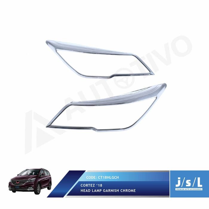 Garnis List Lampu Depan Head Lamp Garnish Wuling Cortez Chrome