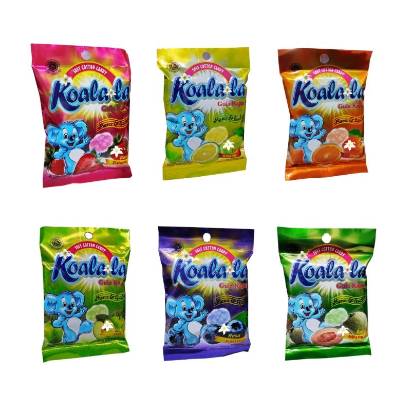 

Koala-la Permen Gula Kapas - 6 varian rasa [10gr]