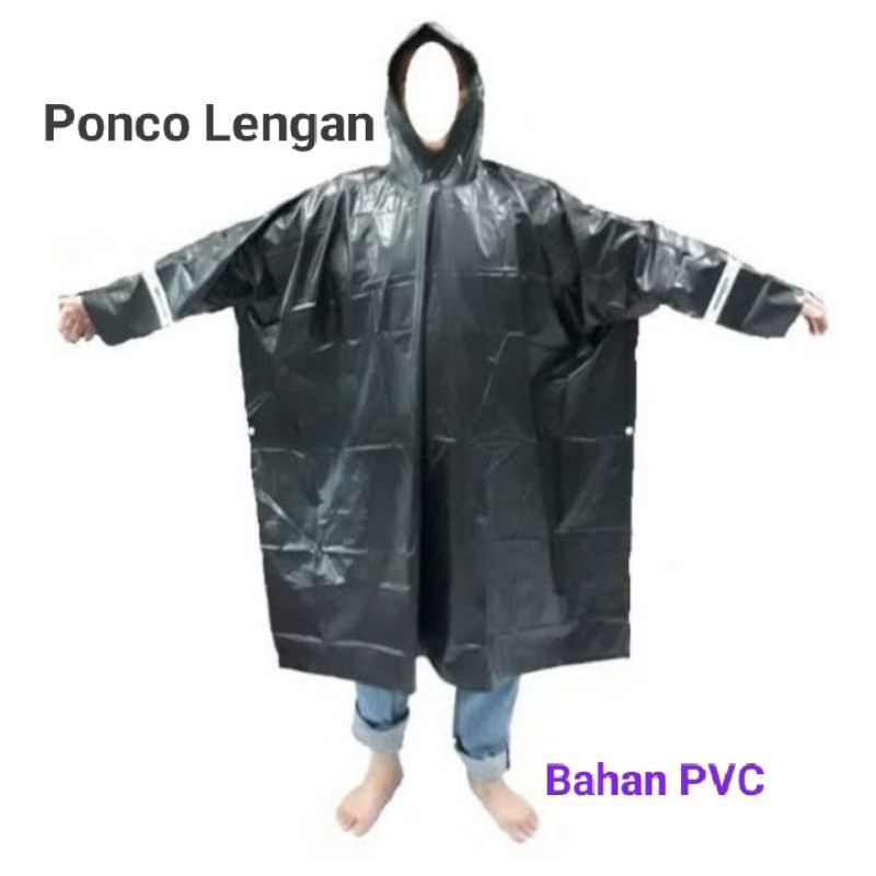 Jas Hujan Ponco Lengan Produk Penguin Mammoth Black Tebal Penguins Hitam Jumbo Pria Wanita Mantel Kelelawar Penguins Raicoat Batman Poncho Pinguin Cewek Cowok Remaja Terbaru Murah Berkualitas