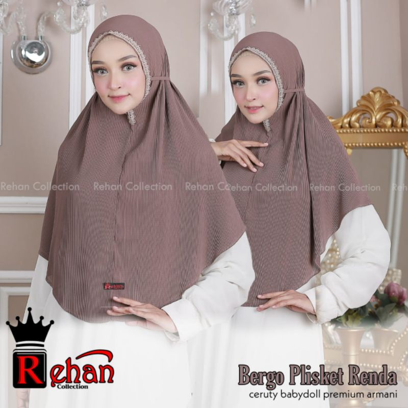 MARYAM PLISKET RENDA / BERGO PLISKET / BERGO MARYAM RENDA / JILBAB PLISKET / MARYAM PLISKET