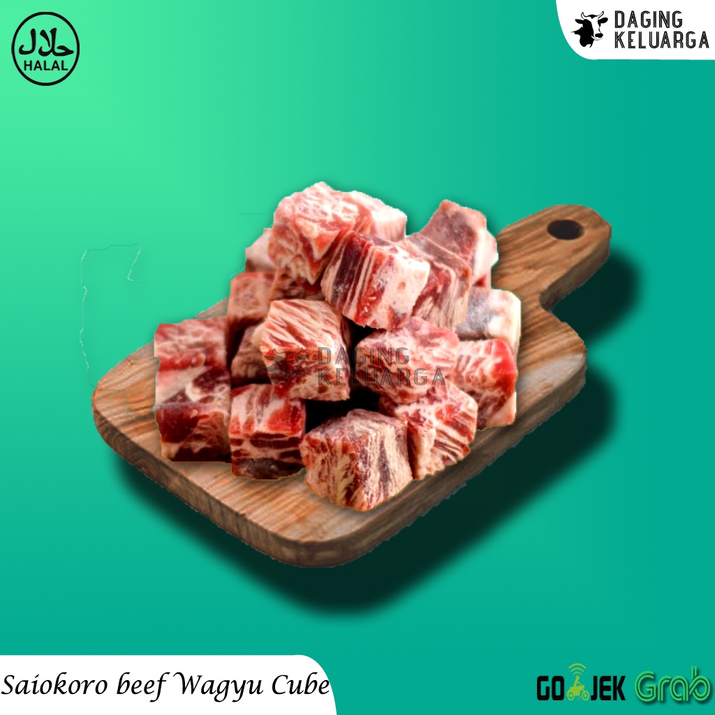 

DAGING SAPI SAIKORO BEFF WAGYU CUBE KULIATAS PREMIUM 500GRAM & 1KG