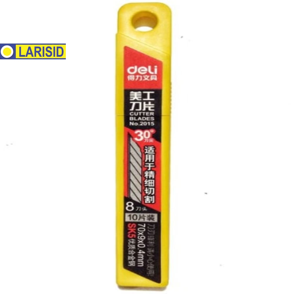 

ISI PISAU CUTTER REFILL CUTTER DELI 30 DERAJAT STAINLESS SK5 NO 2015