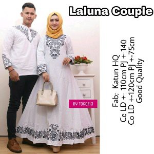 Dijual Baju batik Solo Maisyaroh Couple Abaya Black Glamour Pasangan Murah Murah