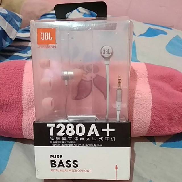 Headphone jbl pure bass T280A+